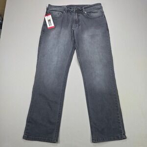 Buffalo David Bitton Jack-X Jeans Slim Straight Stretch Faded Black Mens 34x30